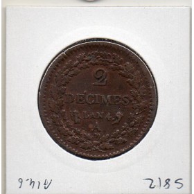 2 décimes Dupré An 4 A paris Sup-