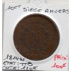 10 centimes siege Anvers 1814 TTB gad 191c lettre W avec point