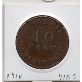 10 centimes siege Anvers 1814 TTB gad 191c lettre W avec point