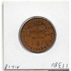 Madagascar 1 franc 1943 TTB+, Lec.94