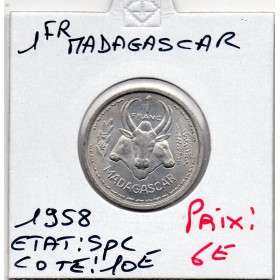 Madagascar 1 franc 1958 Spl, Lec.99