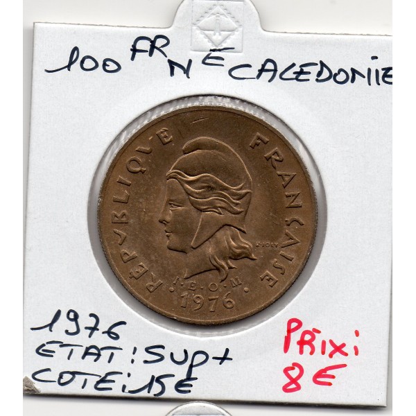 Nouvelle Calédonie 100 Francs 1976 Sup+, Lec.130