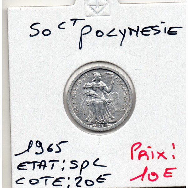 Polynésie Française 50 centimes 1965 SPL, Lec.1