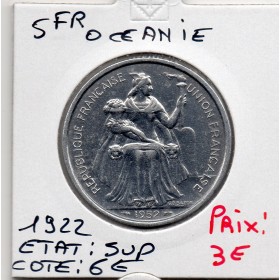 Océanie 5 Francs 1952 Sup, Lec.24