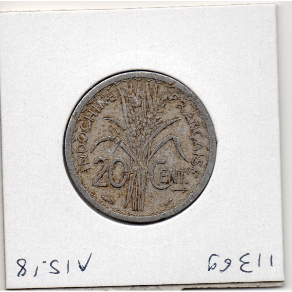 Indochine 20 cents 1945 B Beaumont TTB-, Lec.252