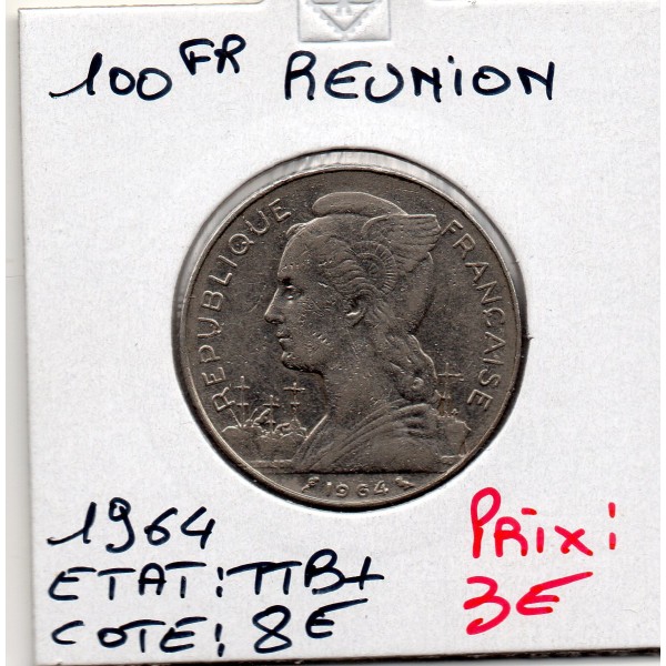 Réunion, 100 francs 1964 TTB+ Lec,105