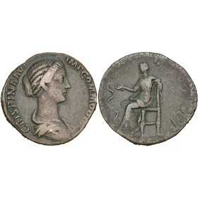 Sesterce de Crispine (178-180), RIC.672b SALVS Rome