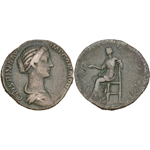 Sesterce de Crispine (178-180), RIC.672b SALVS Rome
