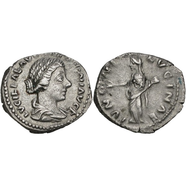 Denier de Lucille (166-169), RIC 771 IVNONI LVCILAE, Rome