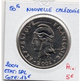 Nouvelle Calédonie 50 Francs 2004 Spl, Lec.128g