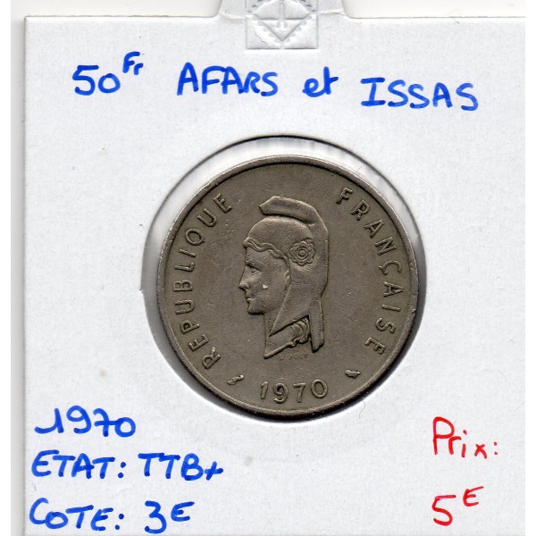 Afars et Issas 50 Francs 1970 Chouette TTB+, Lec.68
