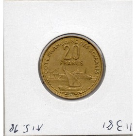 Cote des Somalis 20 francs 1965 Sup, Lec.48
