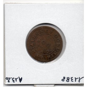 Guyane, Cayenne 2 sous 1789 A TB+, Lec.20