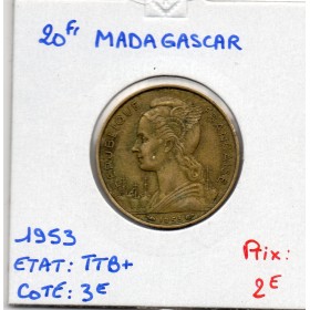 Madagascar 20 francs 1953 TTB+, Lec.112