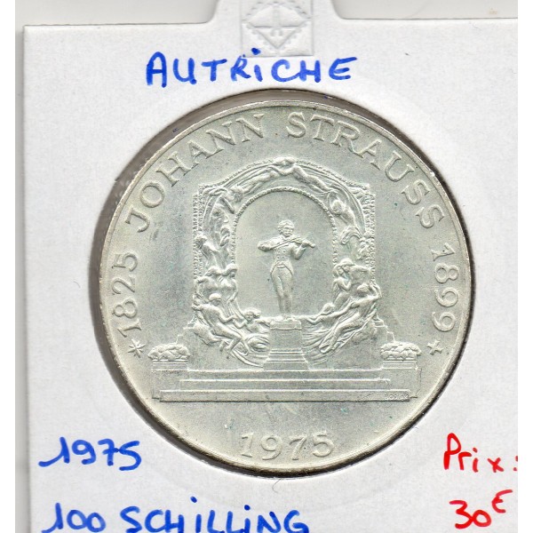 Autriche 100 Schilling 1975 Spl, KM.2923 Johann Strauss