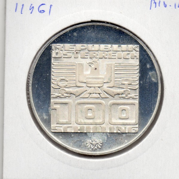 Autriche 100 Schilling 1975 Spl proof, KM.2927 JO Innsbruck