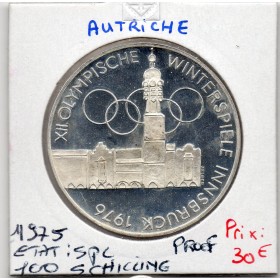 Autriche 100 Schilling 1975 Spl proof, KM.2927 JO Innsbruck