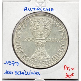 Autriche 100 Schilling 1977 Spl, KM.2934 Monastère de Kremsmunster