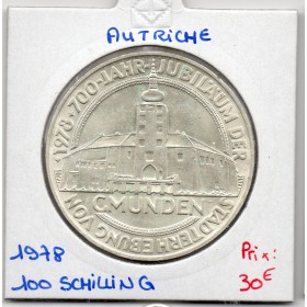Autriche 100 Schilling 1978 Spl, KM.2938 Gmunden