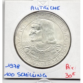 Autriche 100 Schilling 1978 Spl, KM.2939 Bataille de Marchfeld