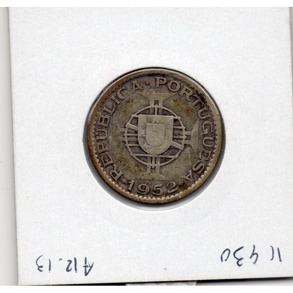 Angola 10 escudos 1952 TB, KM.73 Colonie portugaise