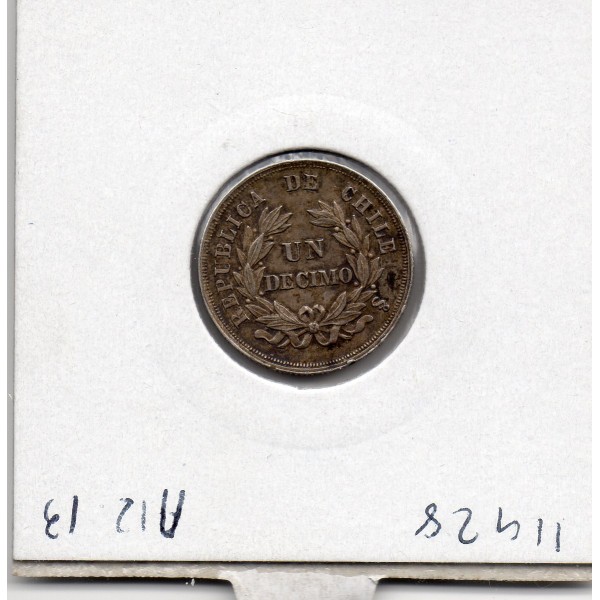 Chili 1 decimo 1869 TTB+, KM.136.2 Condor des Andes