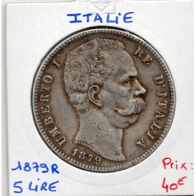 Italie 5 Lire 1879 R TTB-, KM.20 Umberto I