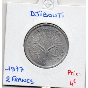 Djibouti 2 francs 1977 Spl, KM.21 Grande antilope