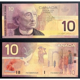 Canada P.102a, SPL Billet de 10 dollar 2002 Peacekeeper