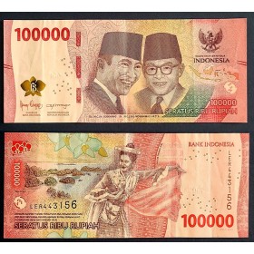 Indonésie P.168b, TTB Billet de 100000 Rupiah 2023