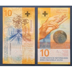 Suisse P.75f, Neuf Billet de 10 Francs 2017 Studer Maechler