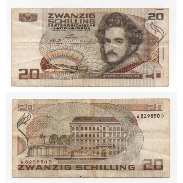 Autriche P.148, TB Billet de 20 schilling 1986 Moritz Michael Daffinger