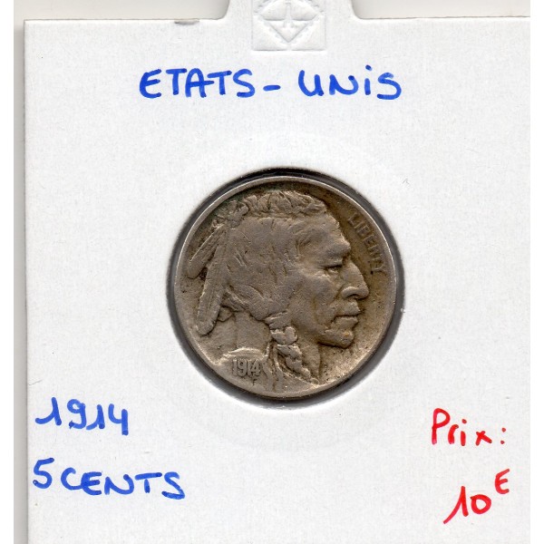 Etats Unis 5 cents 1914 TB, KM.134 buffalo