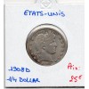 Etats Unis Quarter ou 1/4 Dollar 1908 D Denver TB- Barber