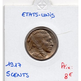 Etats Unis 5 cents 1917, Sup, KM.134 Buffalo