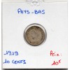 Pays Bas 10 cents 1919 Sup, KM.145 Wilhelmina