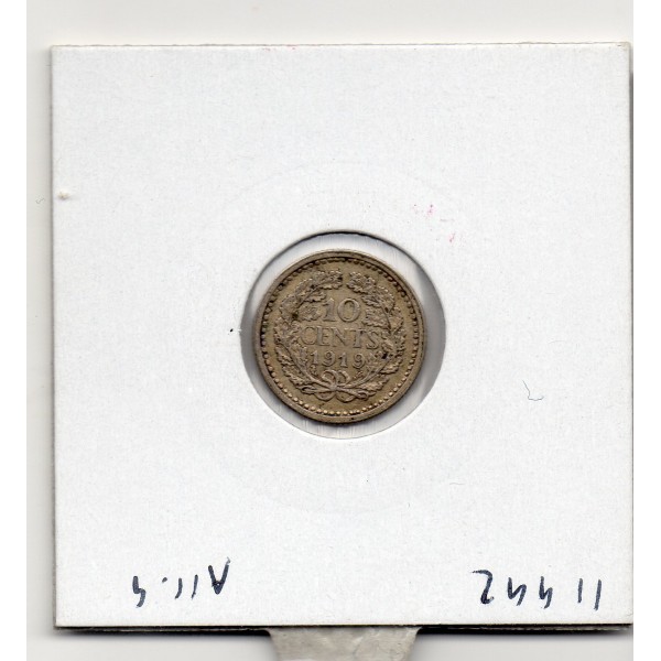 Pays Bas 10 cents 1919 Sup, KM.145 Wilhelmina