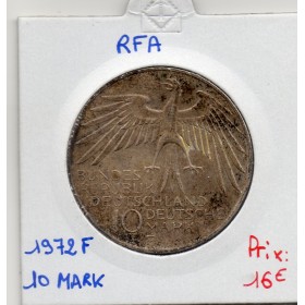 Allemagne RFA 10 deutsche mark 1972 F, Sup KM.133 stade olympique
