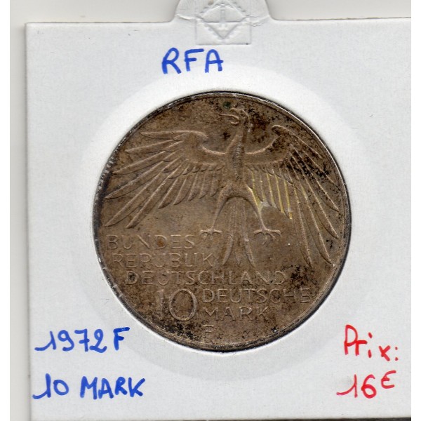 Allemagne RFA 10 deutsche mark 1972 F, Sup KM.133 stade olympique