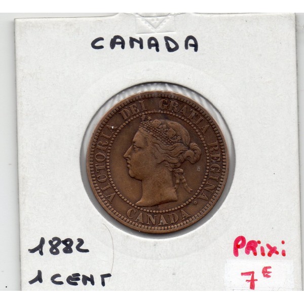 Canada 1 cent 1882 TTB nettoyée, KM.7 Victoria