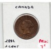 Canada 1 cent 1882 TTB nettoyée, KM.7 Victoria