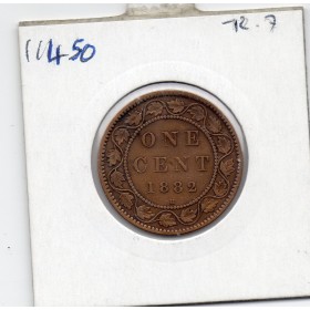Canada 1 cent 1882 TTB nettoyée, KM.7 Victoria