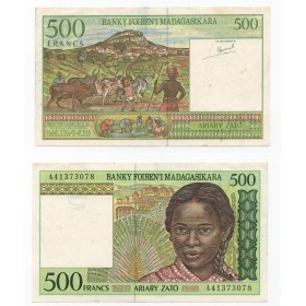 Madagascar P.75a, TTB Billet de 500 Francs : 100 Ariary 1994