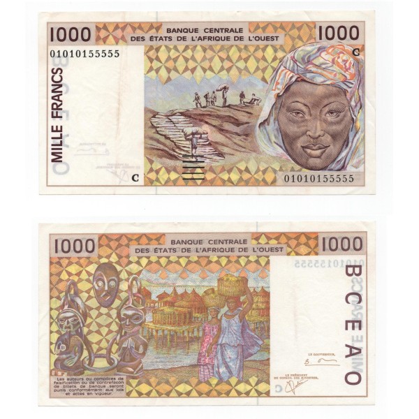 BCEAO P.311Cl pour le burkina Faso, TTB Billet de 1000 Francs CFA 2001