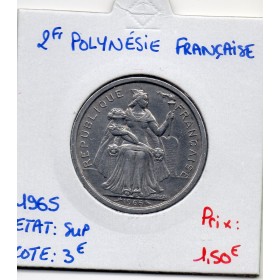 Polynésie Française 2 Francs 1965 Sup, Lec.24