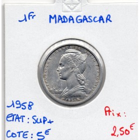 Madagascar 1 franc 1958 Sup+, Lec.99