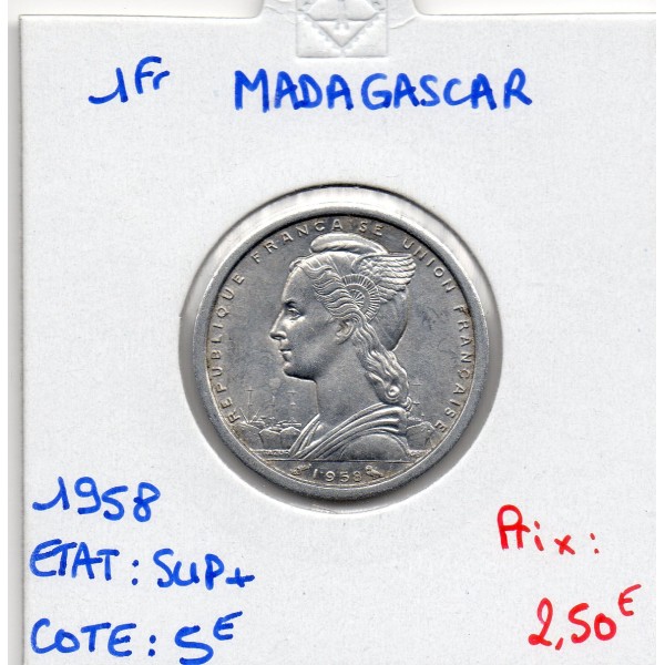 Madagascar 1 franc 1958 Sup+, Lec.99