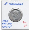 Madagascar 1 franc 1958 Sup, Lec.99
