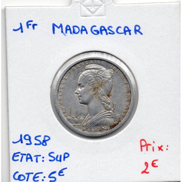 Madagascar 1 franc 1958 Sup, Lec.99