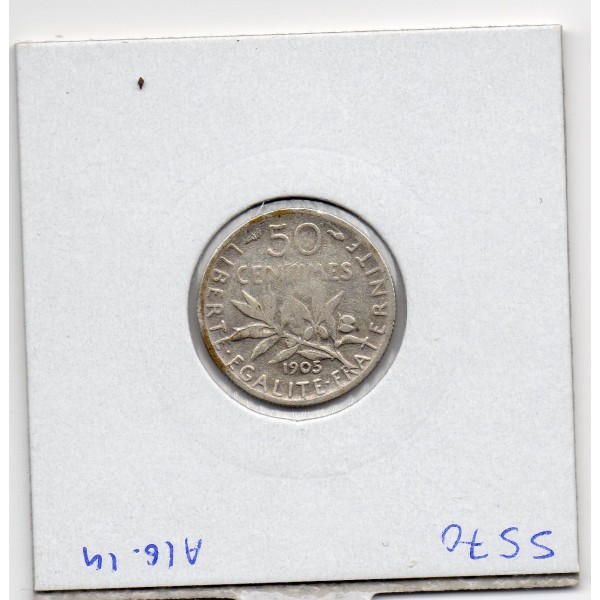 50 centimes Semeuse Argent 1905 TB